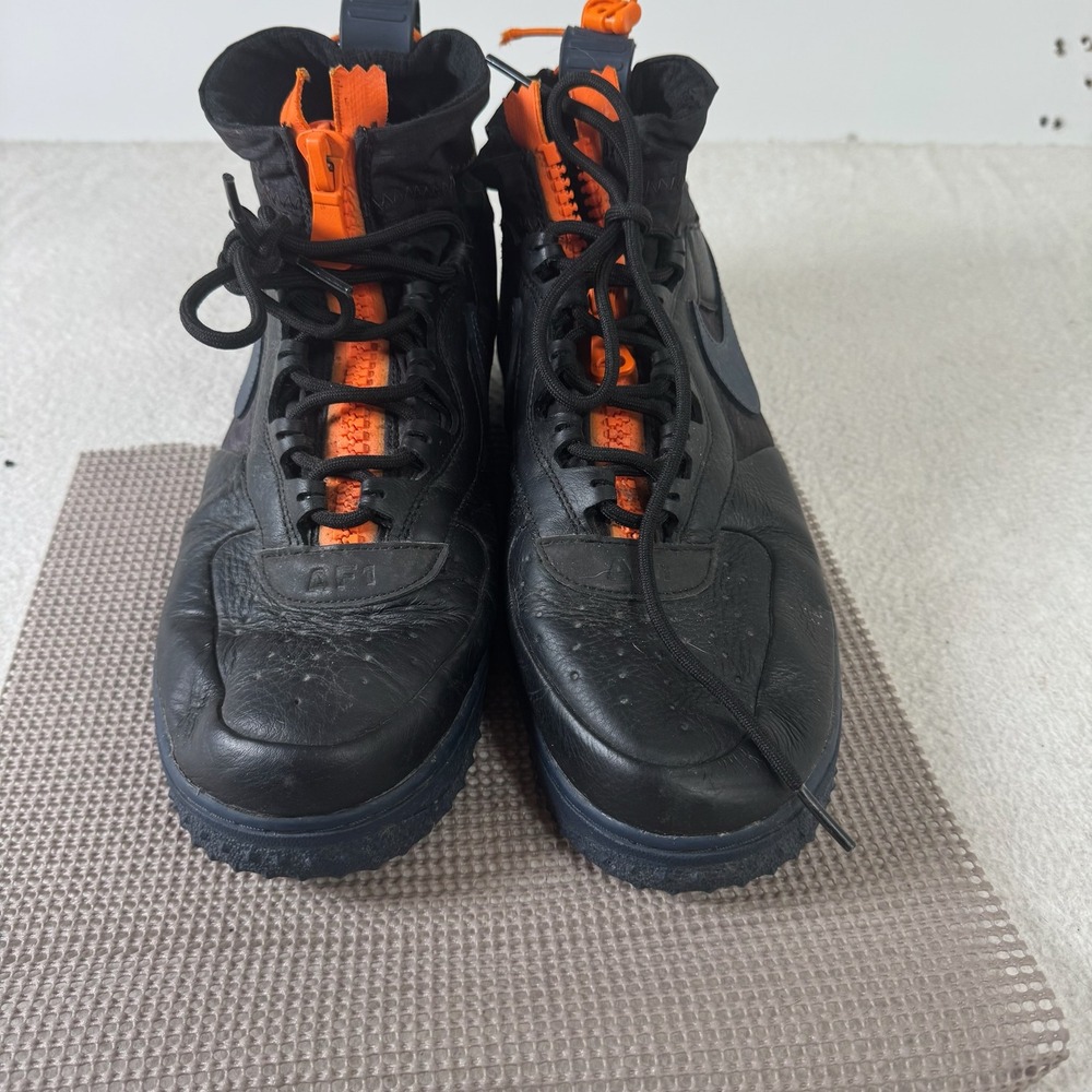 Nike Air Force 1 High Gore-Tex Mens 11.5 Black Orange Good Waterproof Boots